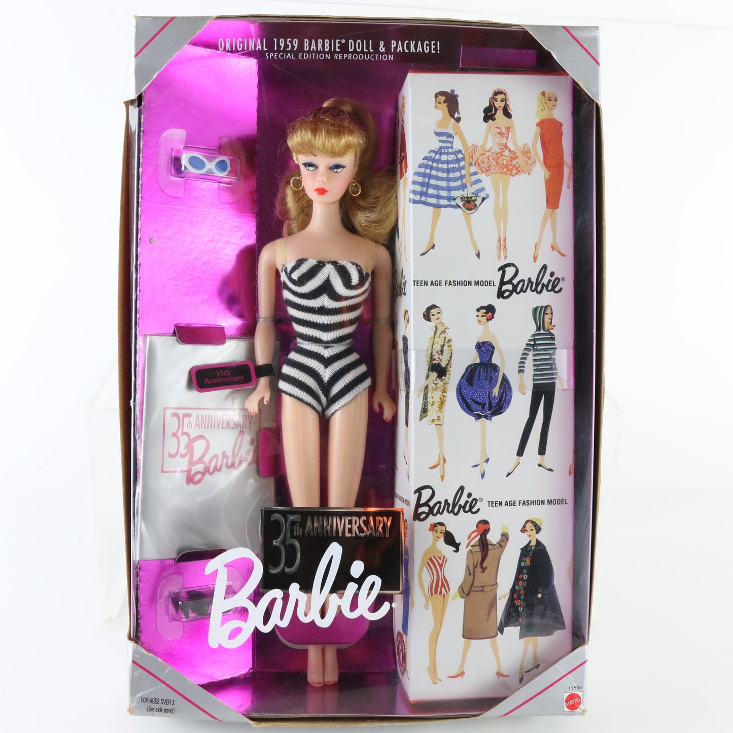 1959 Barbie Doll 35th Anniversary + Package Mattel 11590 1993