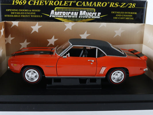 1969 Chevrolet Camaro RS Z28 Orange Variant American Muscle ERTL 1:18 36671