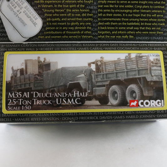 M35A1 Duece & A Half USMC Truck Unsung Heroes Corgi 1:50 50204 Metal Vehicle