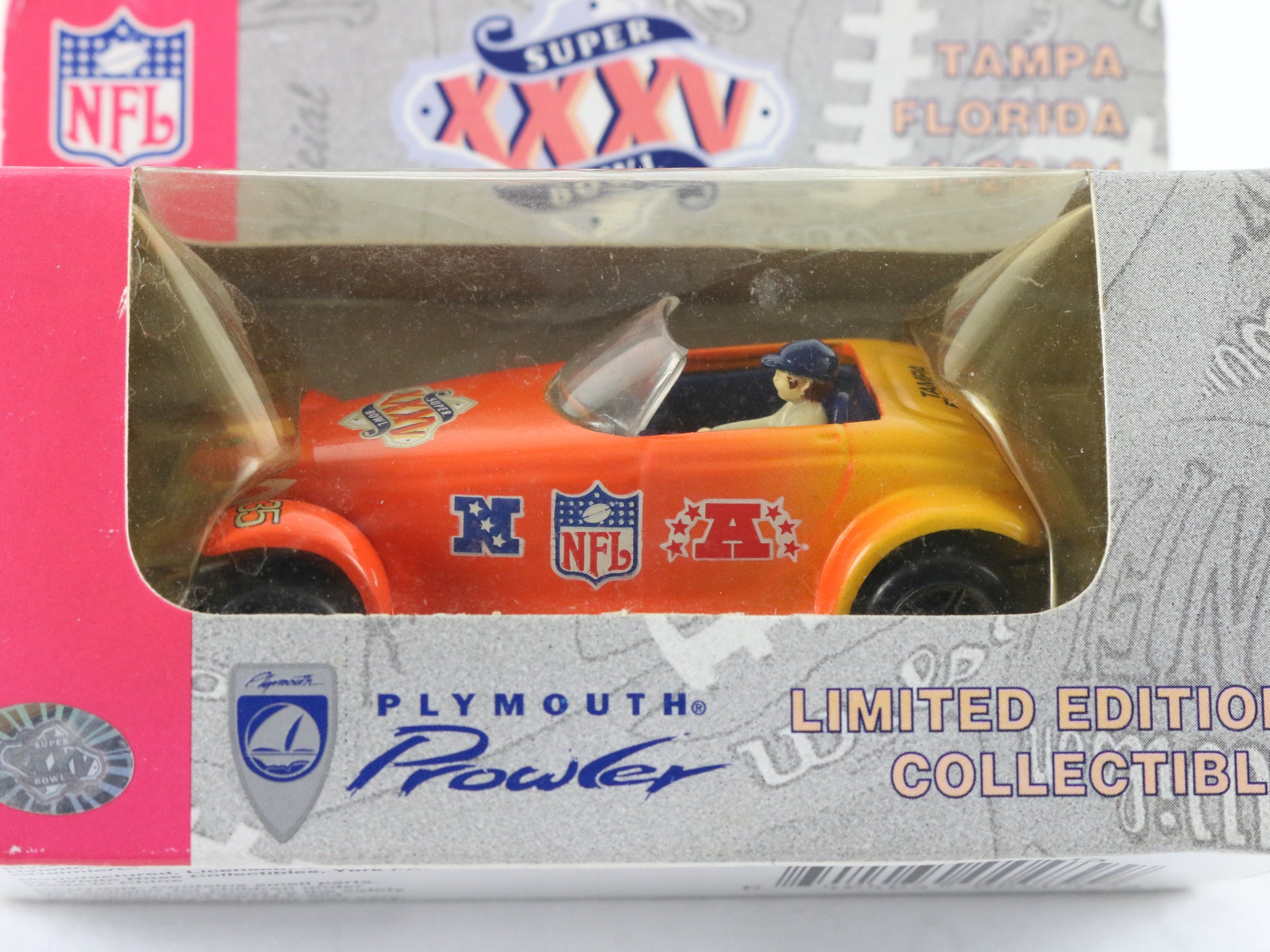 Plymouth Prowler Super Bowl XXXV 35 Tampa Florida White Rose 1:56 Scale
