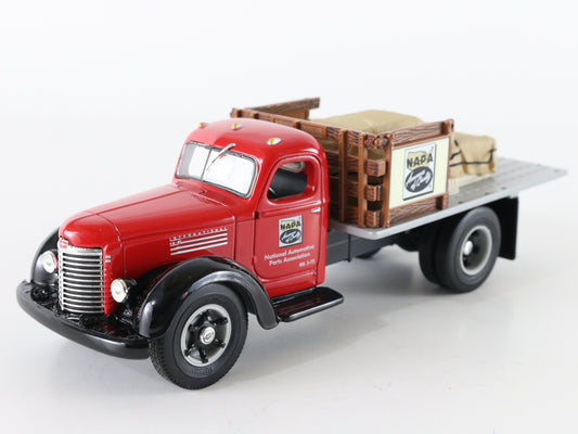 First Gear 1949 International K8-8 Napa Red & Black Flatbed Truck 1:34