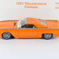 1962 Thunderbird Custom Orange Convertible Danbury Mint 1:24 Diecast Model Car