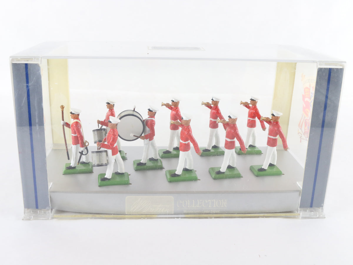 Set Of 10 US Marine Corps Drum & Bugle Corps Britains 54mm 7305