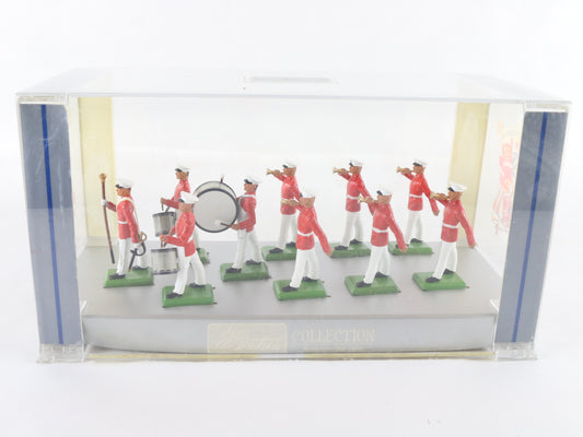 Set Of 10 US Marine Corps Drum & Bugle Corps Britains 54mm 7305