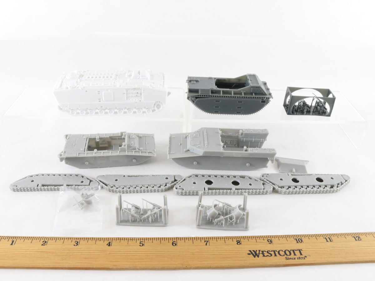 Lot Of 4 LVT-P5 PVT-4 & LVT-A Amphibious Military Vehicle 1:72 3D Printed Models
