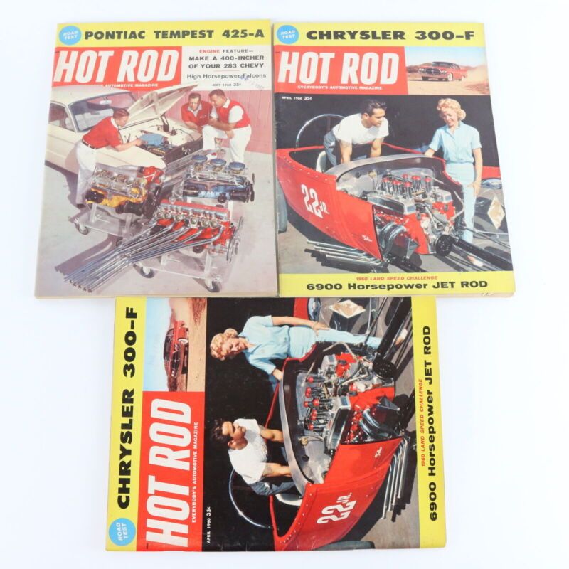 Lot Of 6 Hot Rod April May June 1960 Vintage Car Magazines