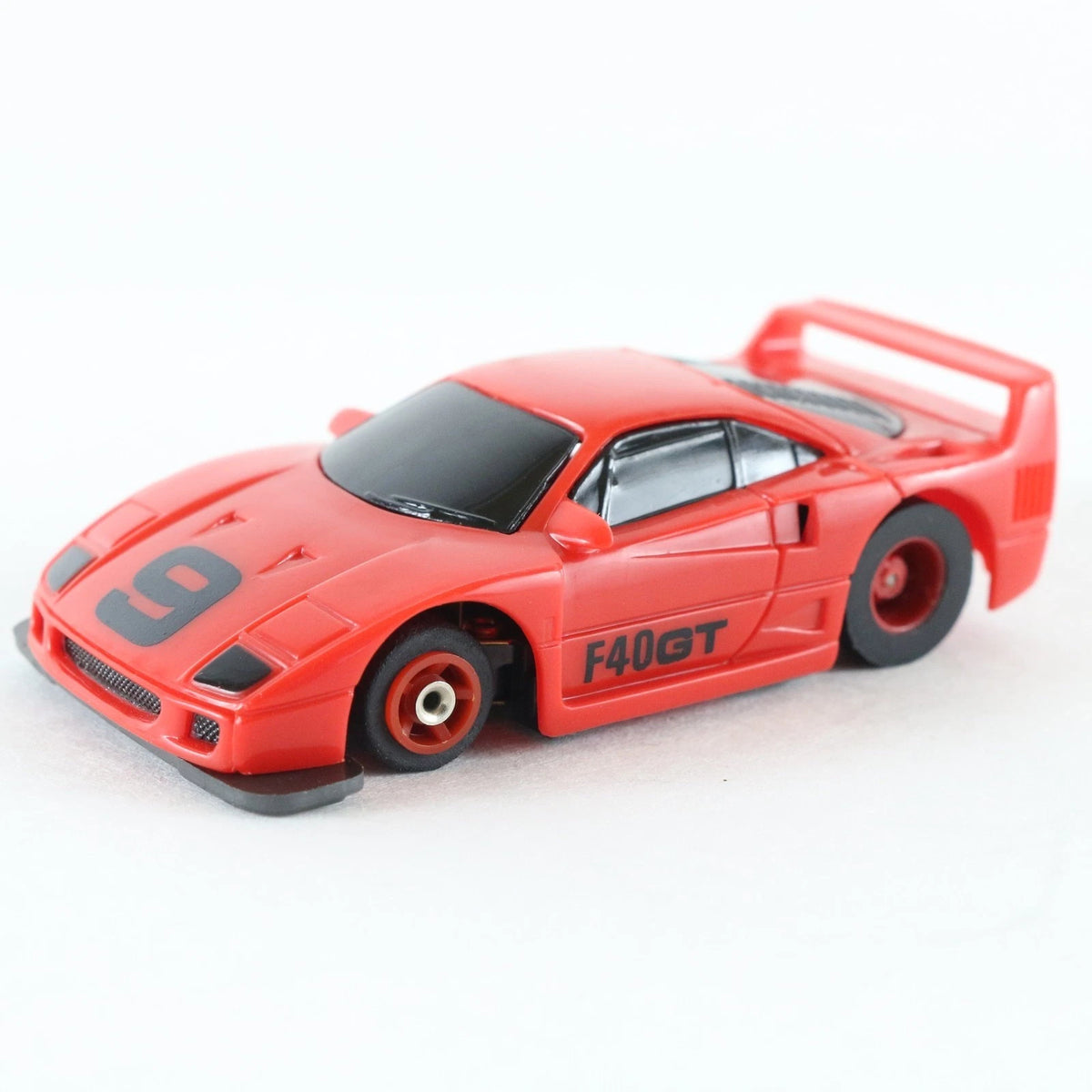 Tyco TCR Ferrari F40GT Red Black Slotless HO Slot Car NICE, WORKING