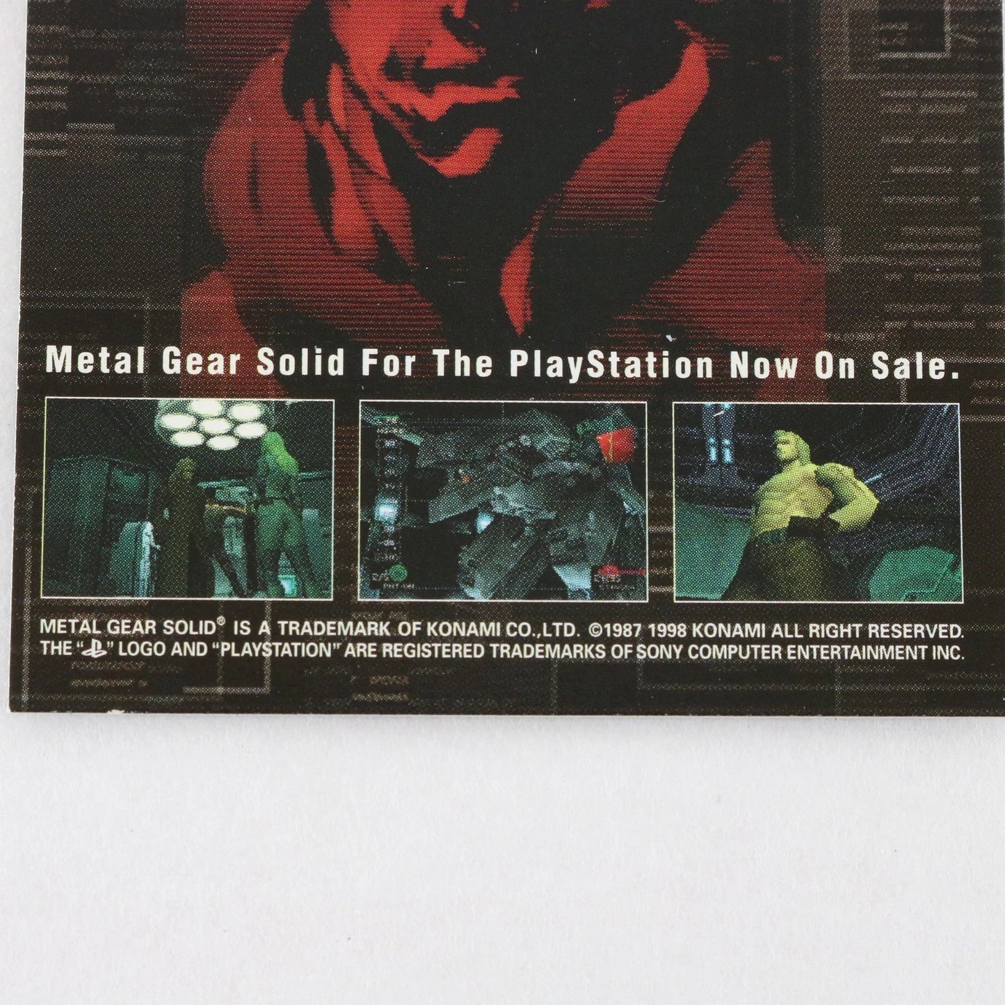 Metal Gear Solid Trading Card Checklist Liquid Snake Konami Playstation