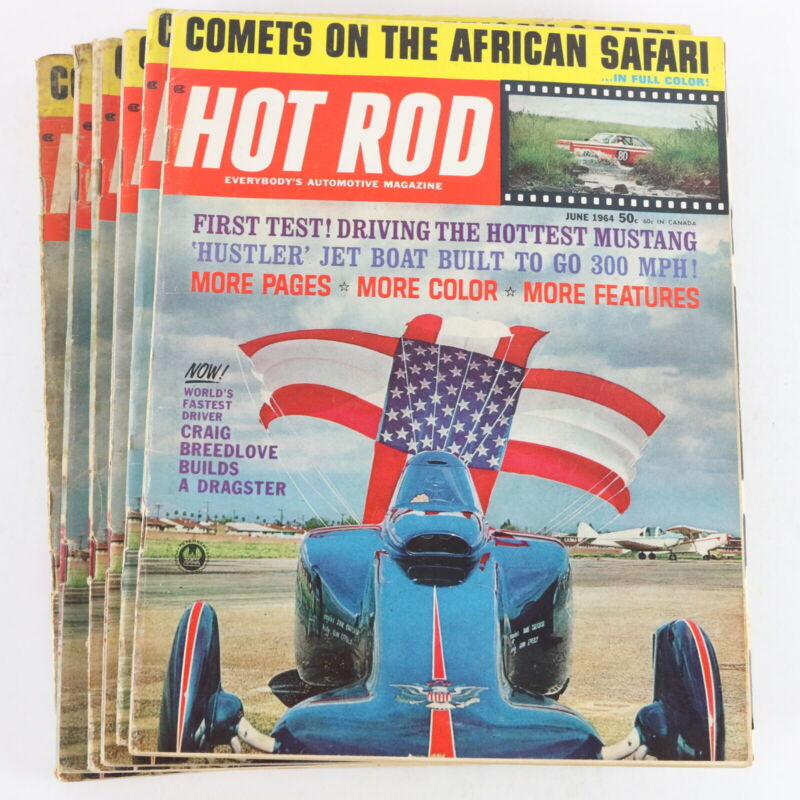 Lot Of 6 Hot Rod Comets On African Safari June 1964 Vintage Car Magazines