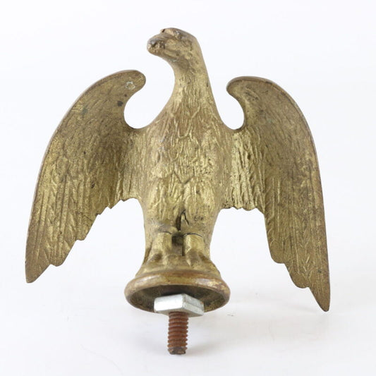 Vintage Bronze Metal Gilt Eagle Flag Pole Topper