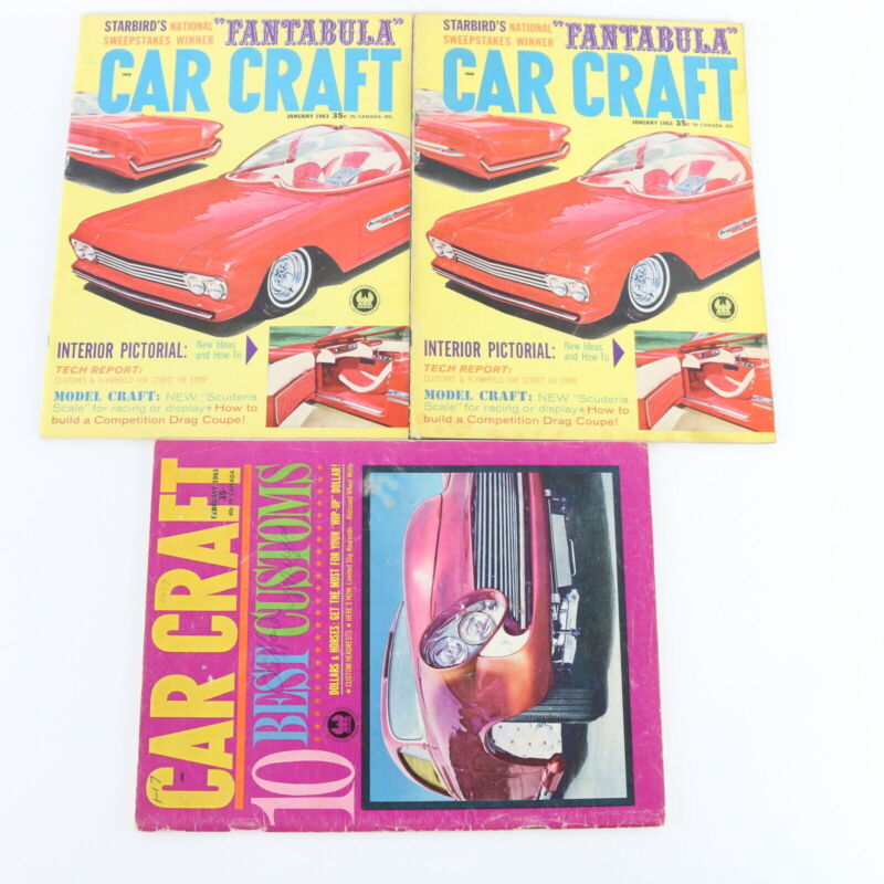 Lot Of 6 Car Craft January February March 1963 Vintage Car Magazines