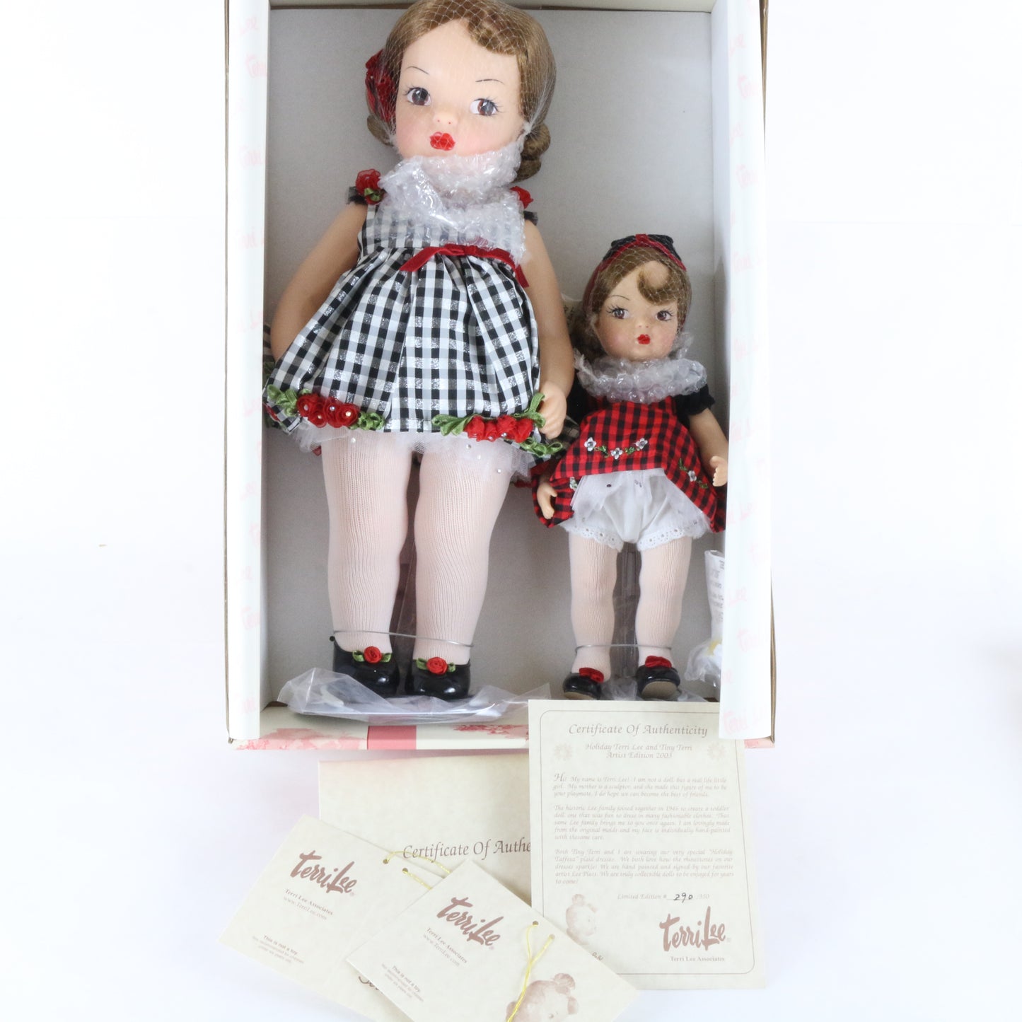 Set Of 2 Terri Lee Holiday & Tiny Terri 16" & 10" Dolls 10020 Artist Edition