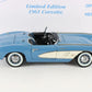 1961 Chevy Corvette Convertible Blue White Limited Danbury Mint 1:24 AS-IS