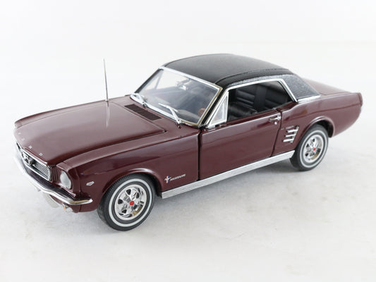 1966 Ford Mustang Hardtop Maroon & Black Danbury Mint 1:24 Model 