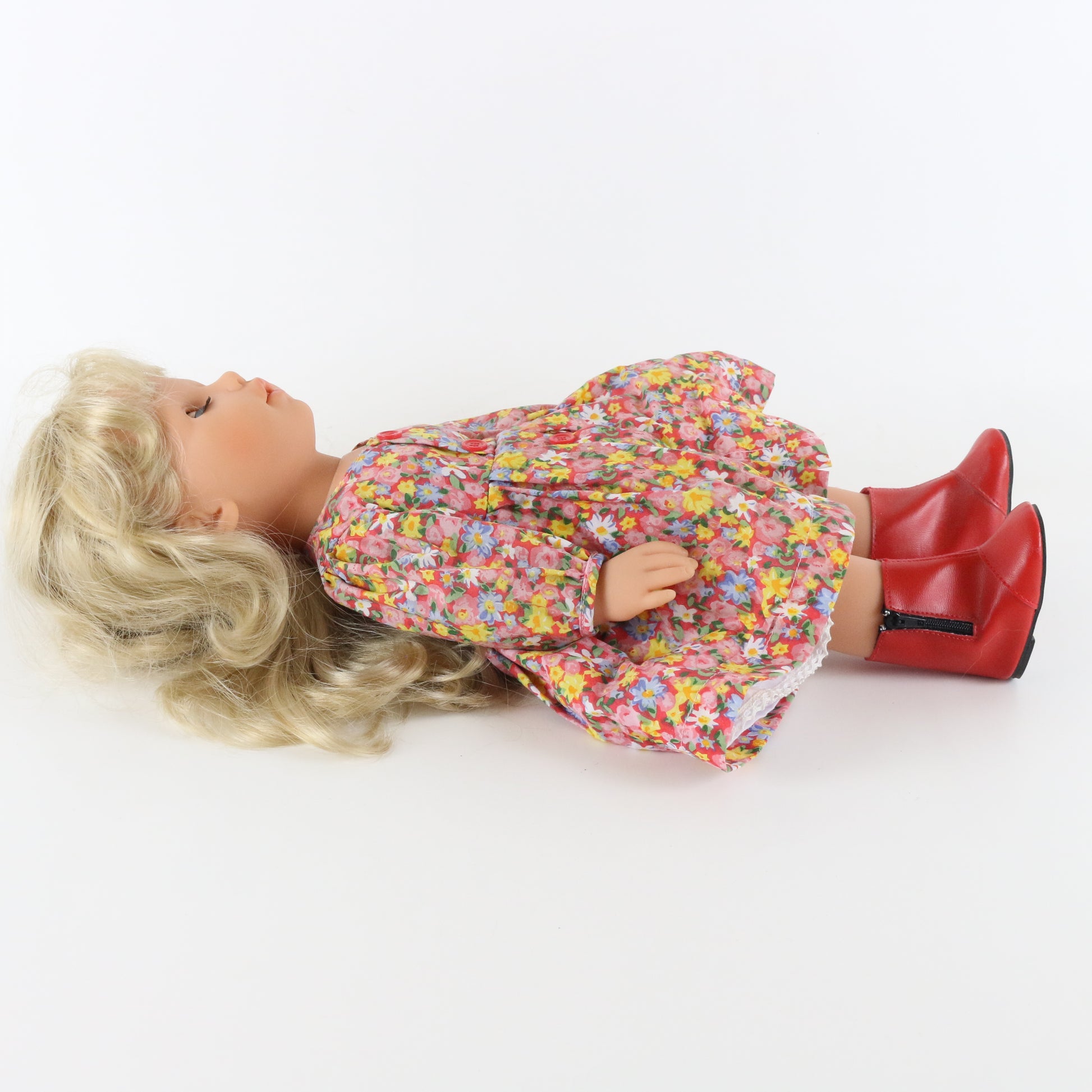 Max Zapf Creations Sleepy Eyed Large 17" Vinyl Doll W/ Flower Dress
