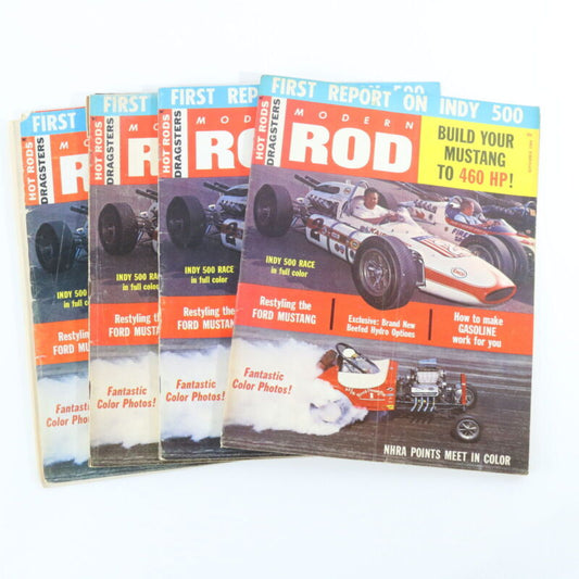 Lot Of 4 Modern Rod Dragsters Hot Rods September 1964 Vintage Car Magazines