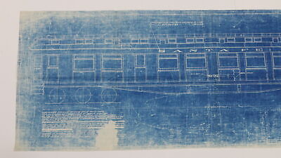 Santa Fe Vestibule Coaches & Smoker Lettering 15-c 812 Apr 20 1917 41" Blueprint