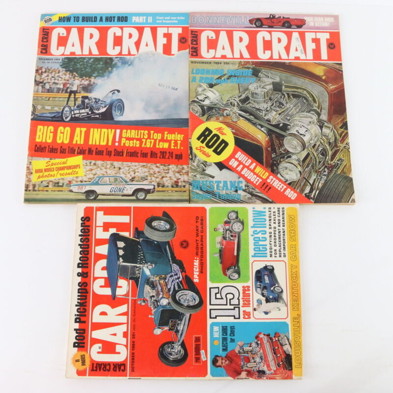 Lot Of 6 Car Craft July Aug Sep Oct Nov Dec 1964 Vintage Car Magazines