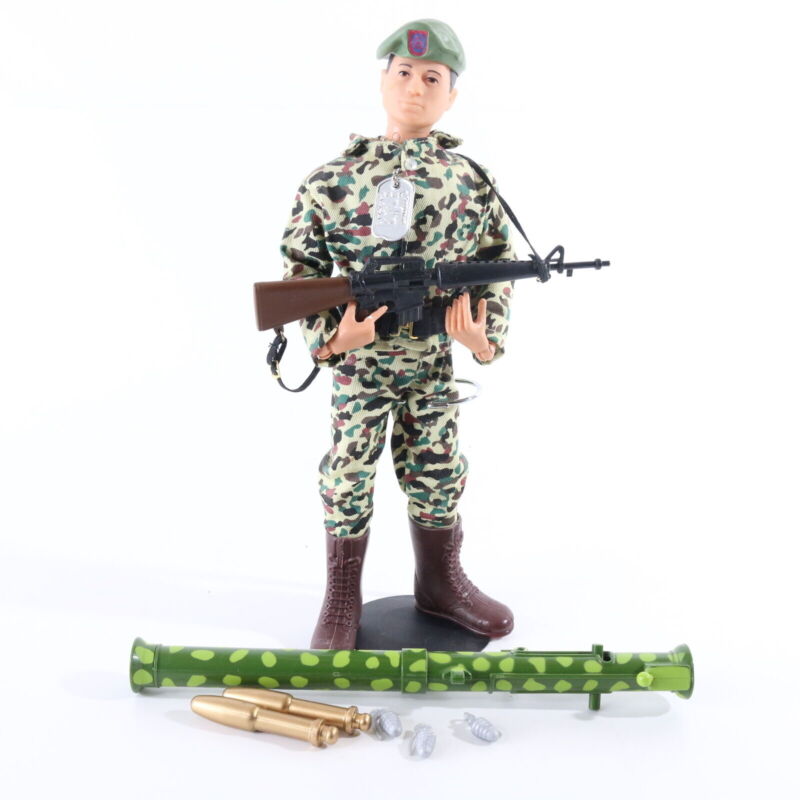 Green Beret Action Figure W/ Weapons & Accessories Gi Joe Timeless 12"