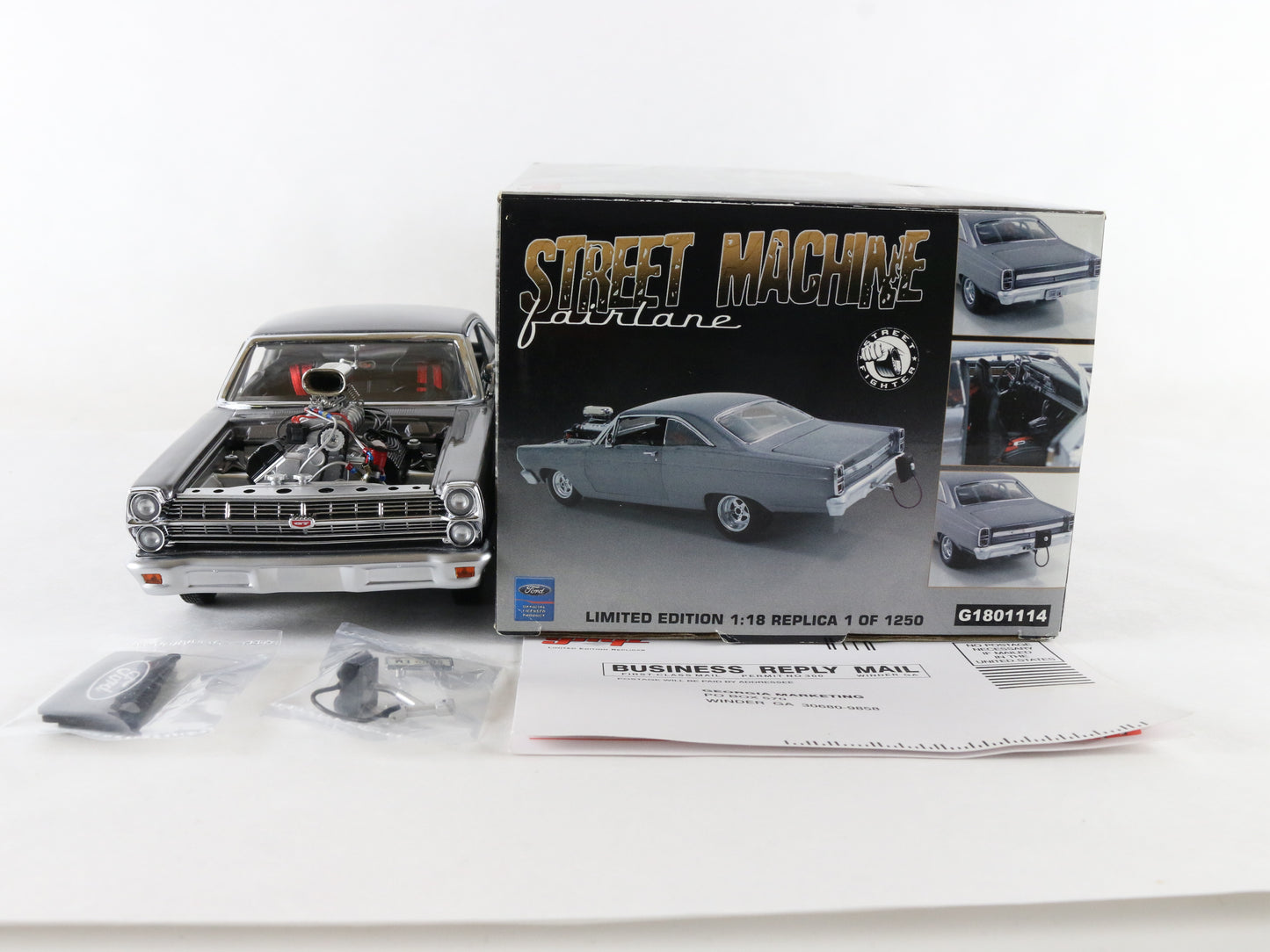 1967 Ford Fairlane Street Machine Street Fighter GMP 1:18 Gray Model G1801114