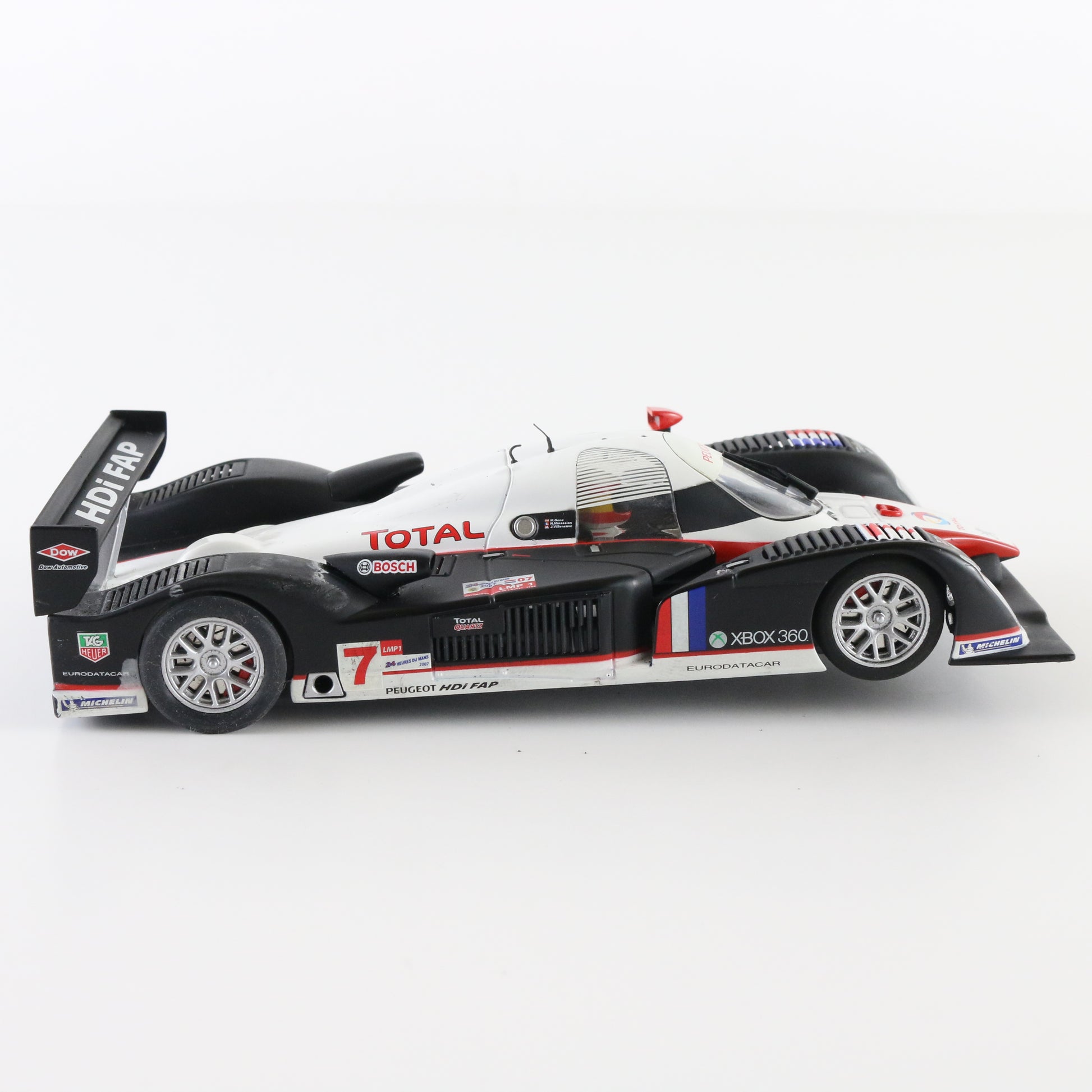 SCX Peugeot 908 HDI FAP Total #7 black white 1:32 slot car