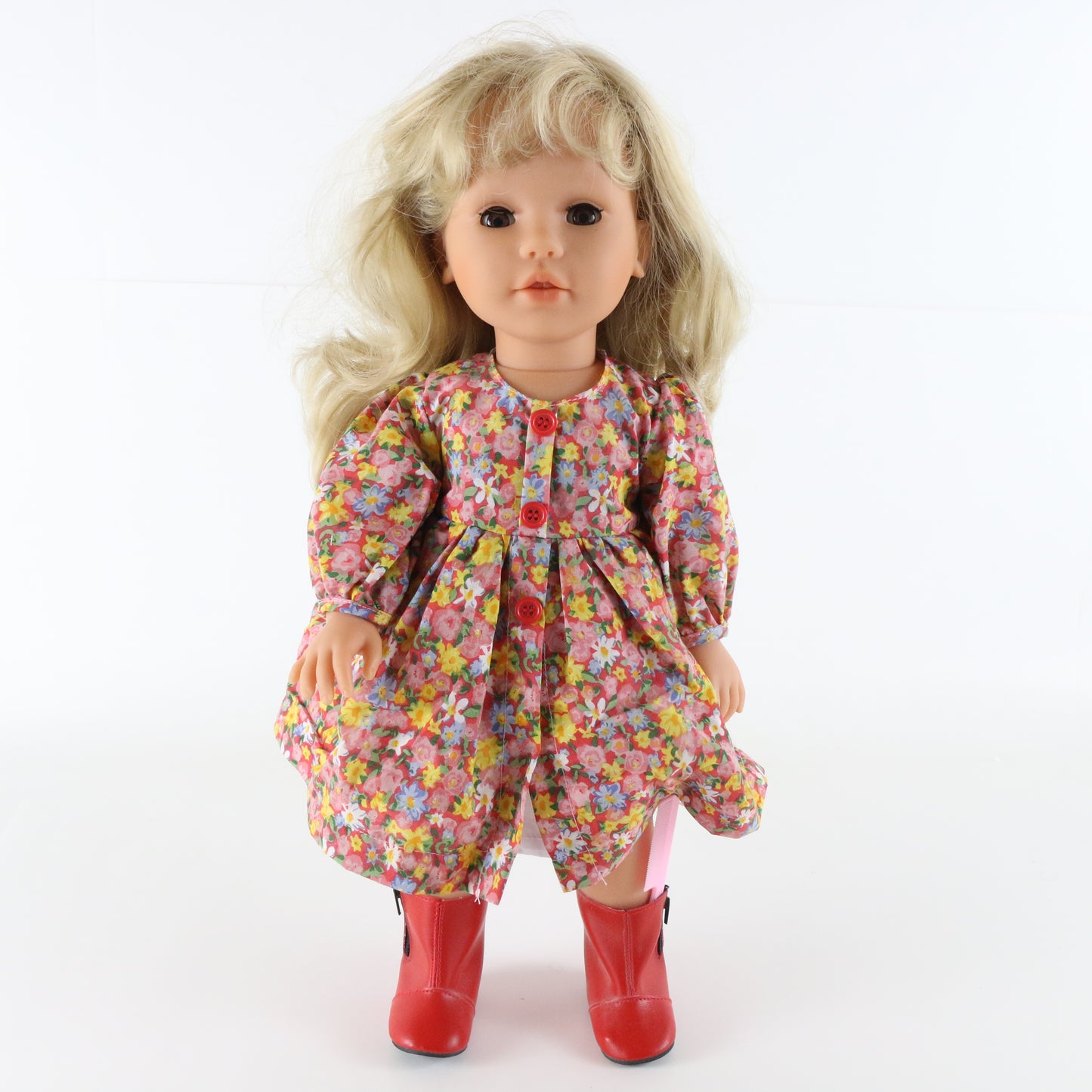 Max Zapf Creations Sleepy Eyed Large 17" Vinyl Doll W/ Flower Dress