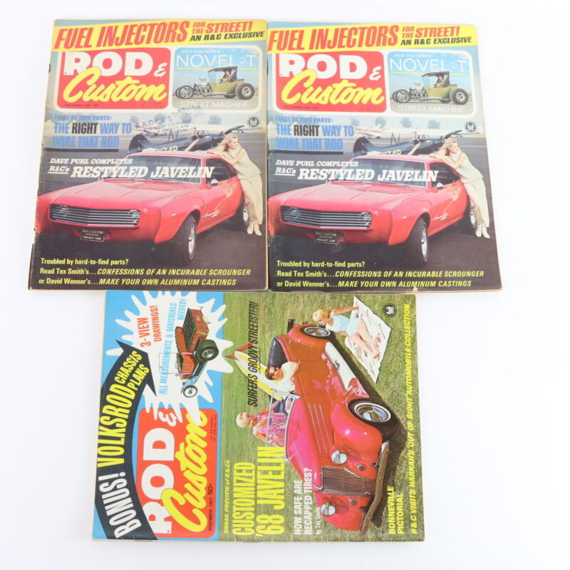 Lot Of 6 Rod & Custom Sep Oct Nov Dec 1967 Vintage Car Magazines