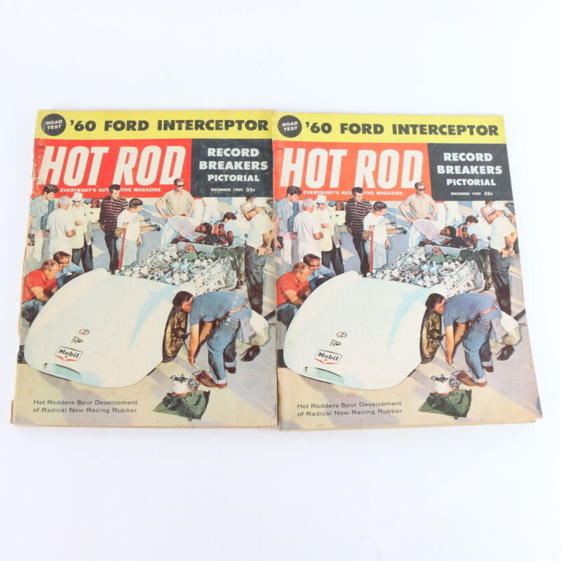 Lot Of 7 Hot Rod Dart & Interceptor November & December 1959 Car Magazines