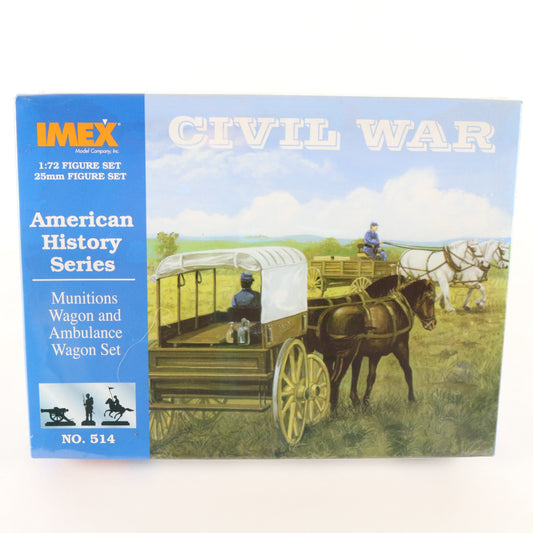 Munitions Wagon & Ambulance Set American History Civil War IMEX 1:72 514 Sealed