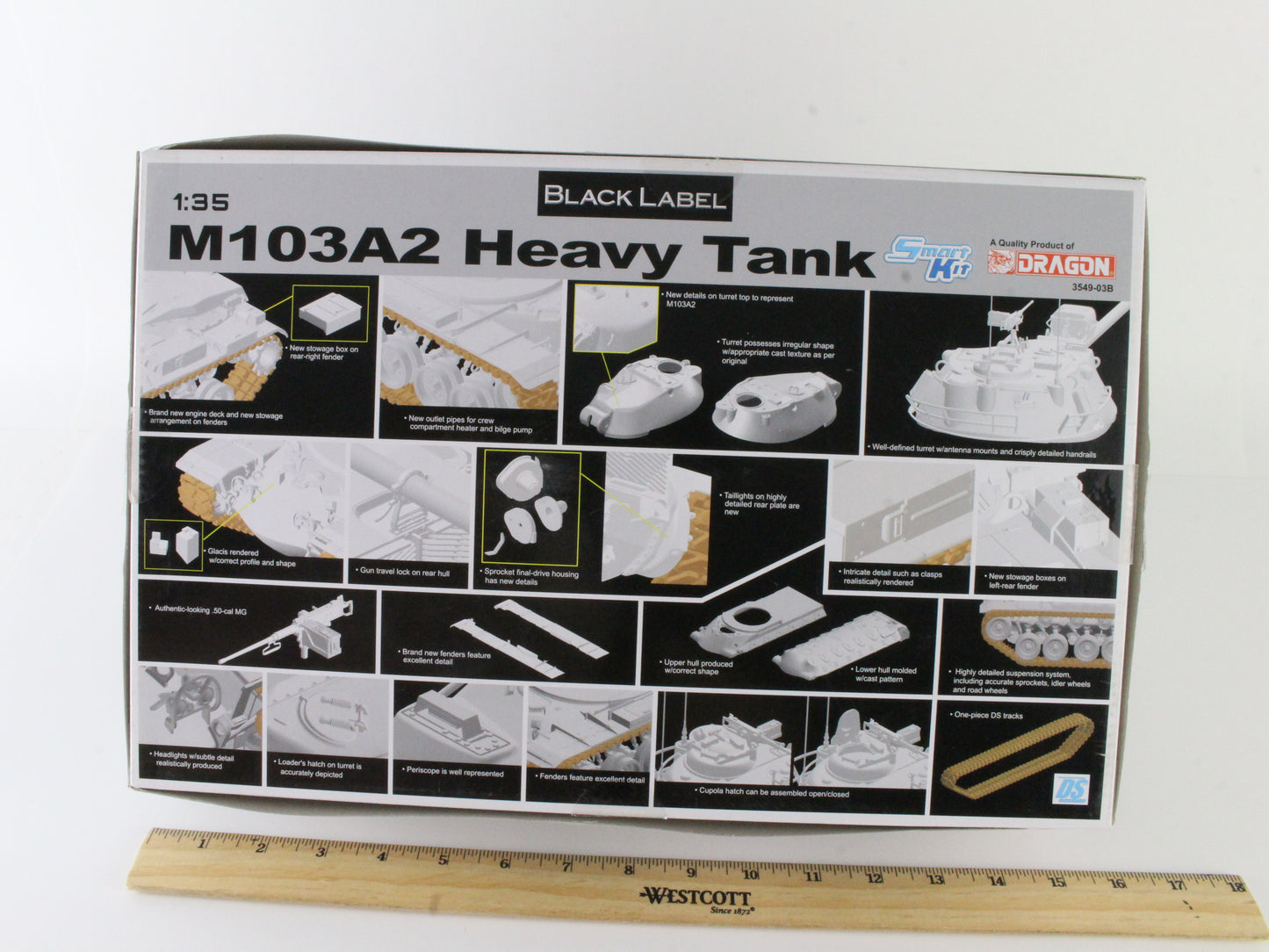 M103a2 Heavy Tank Black Label Dragon 1:35 Model Kit 3549