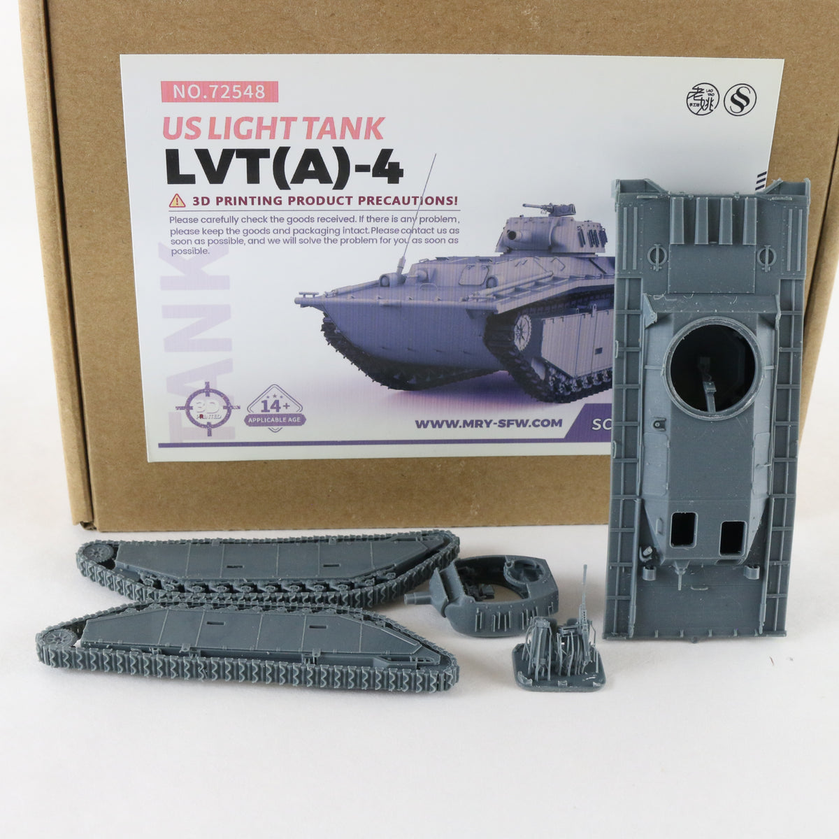 LVT(A)-4 US Light Tank SS Model 1:72 72548 3D Printed Military Vehicle