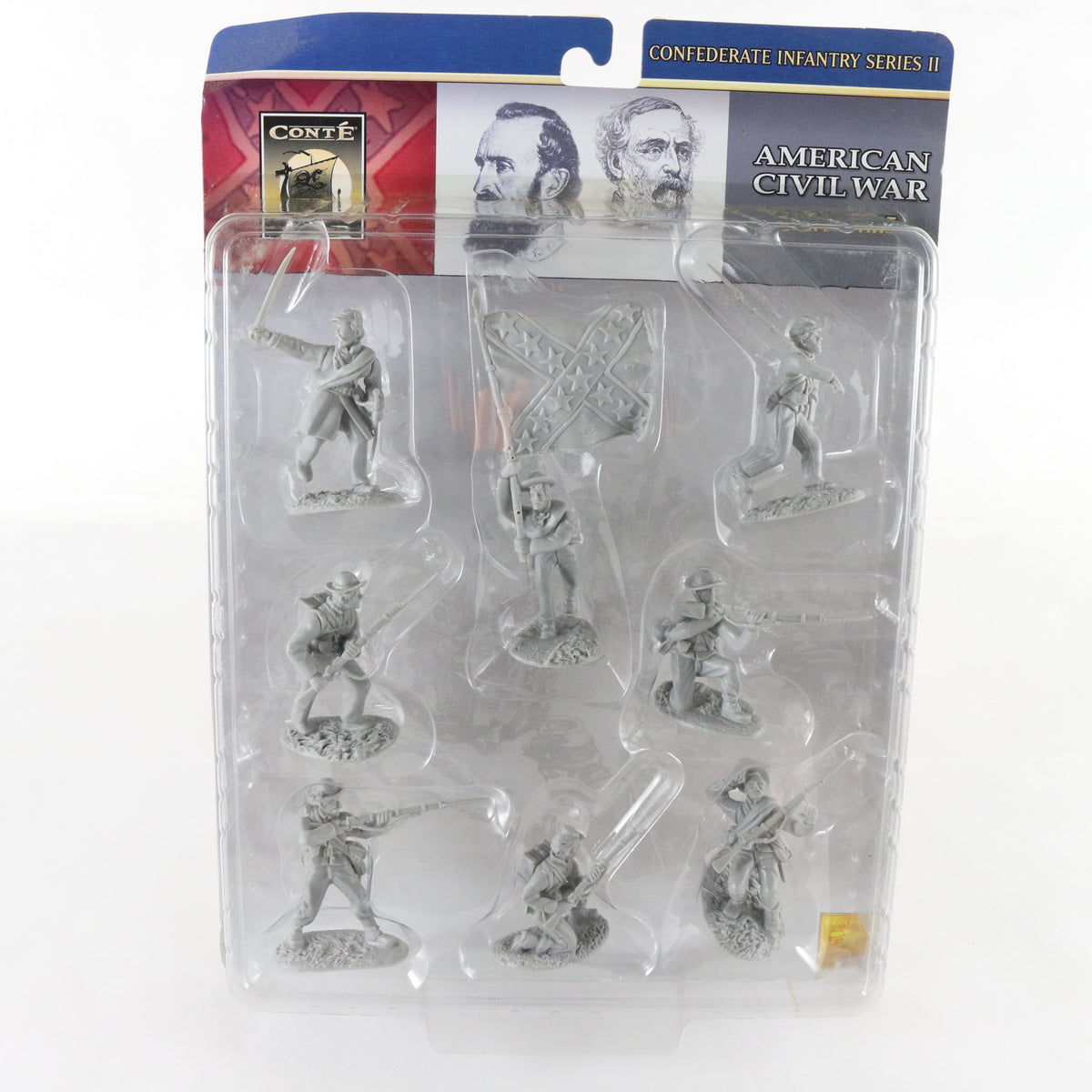 Confederate Infantry Series 2 Civil War 1861-1865 Conte Sealed Plastic Figures