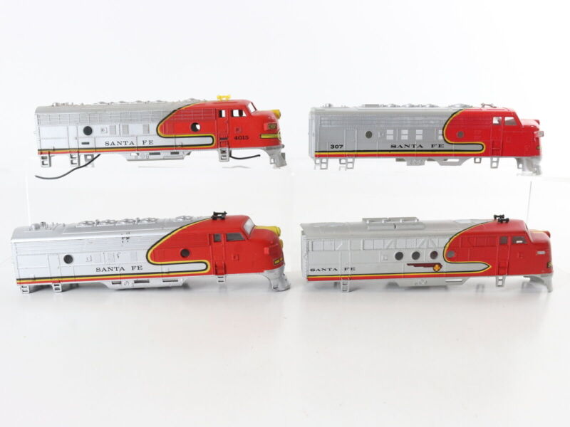 Lot Of 4 Santa Fe 307 215 4015 Diesel Locomotive Shells Tyco Bachmann HO