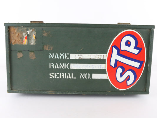  1960s Gi Joe Hasbro Wooden Green Military Footlocker Case W/ Tray