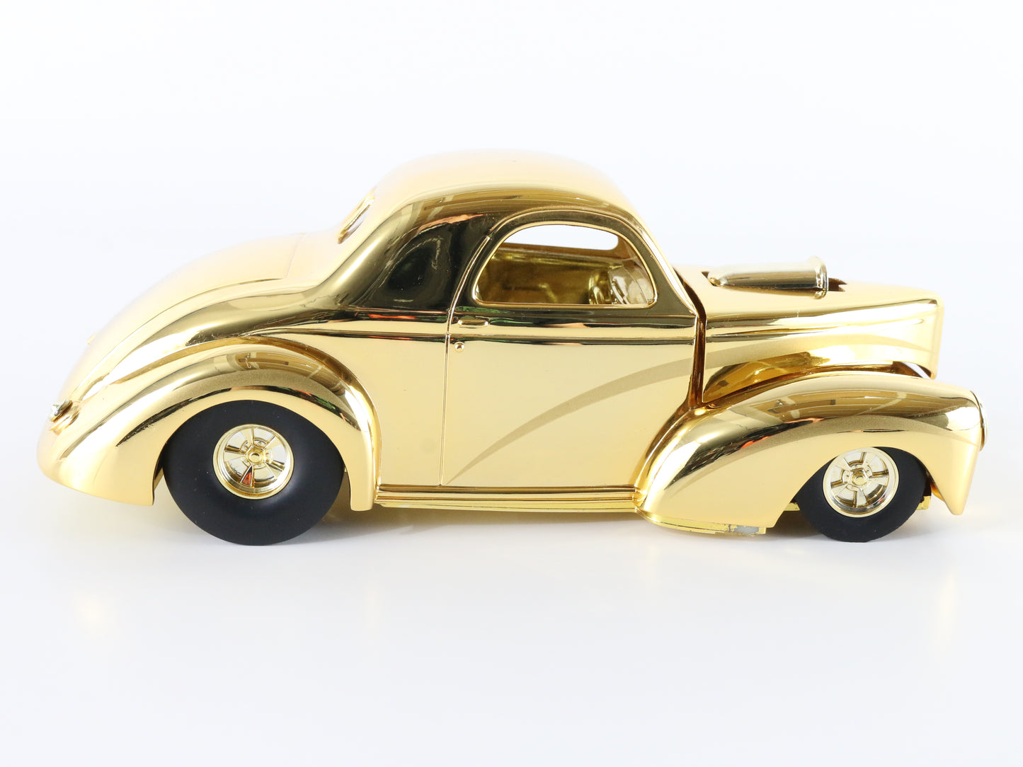 1941 '41 Willys Coupe Gold Metal Model Car Racing Champions 1:24 24k Plated