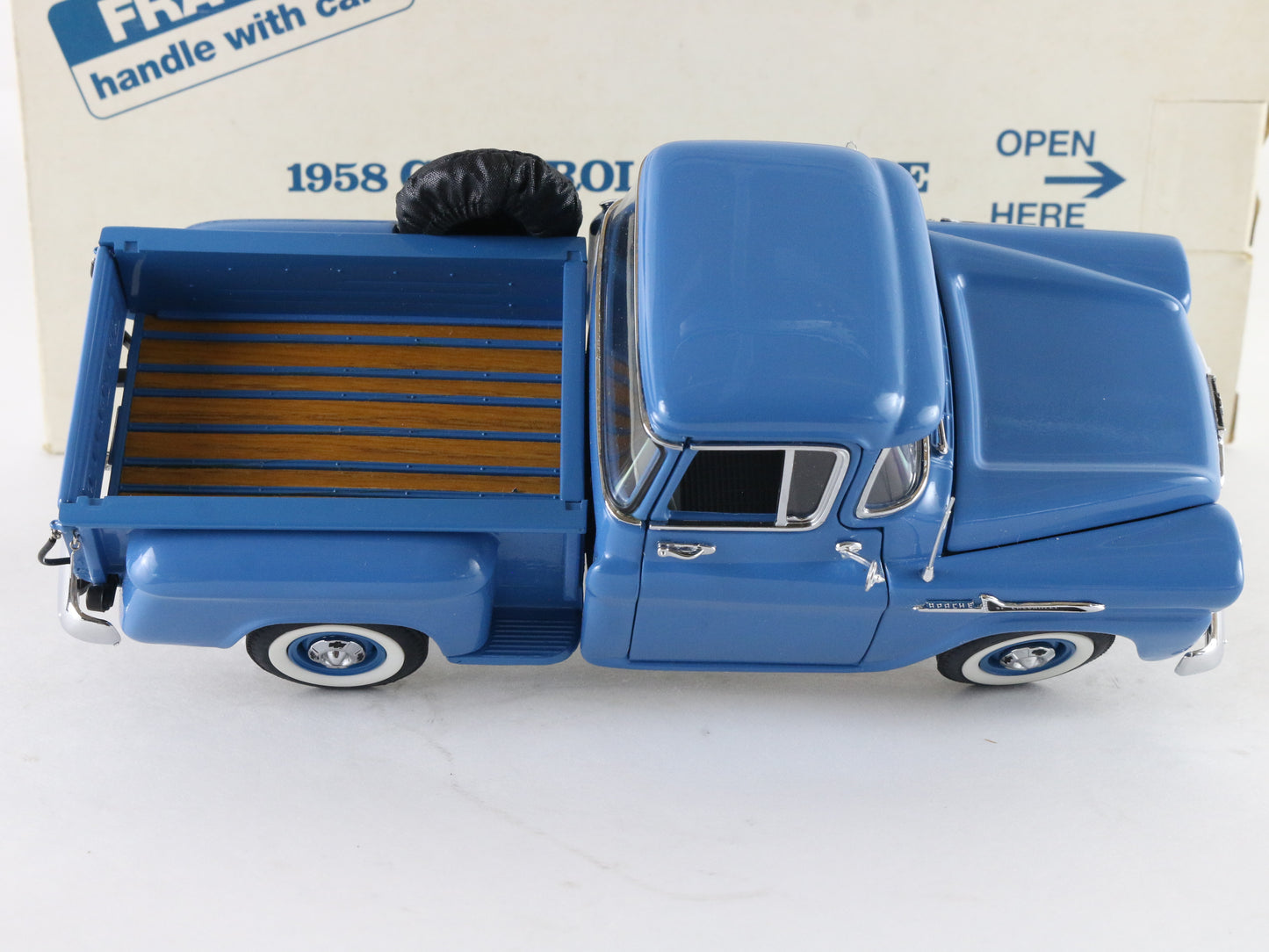 1958 Chevrolet Apache Pickup Truck Blue Danbury Mint 1:24 Diecast Model