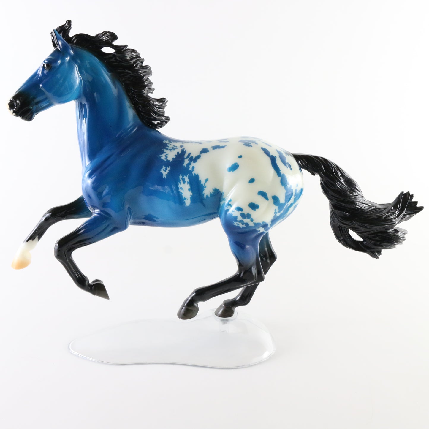 Breyer Washington Show Jumping WB Glossy Electric Blue Deco Horse W/ Stand