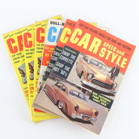 Lot Of 6 Car Speed & Style Oct Nov Dec 1959 Vintage Car Magazines