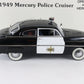 1949 Mercury Police Cruiser Black White Danbury Mint 1:24 Diecast Model Car