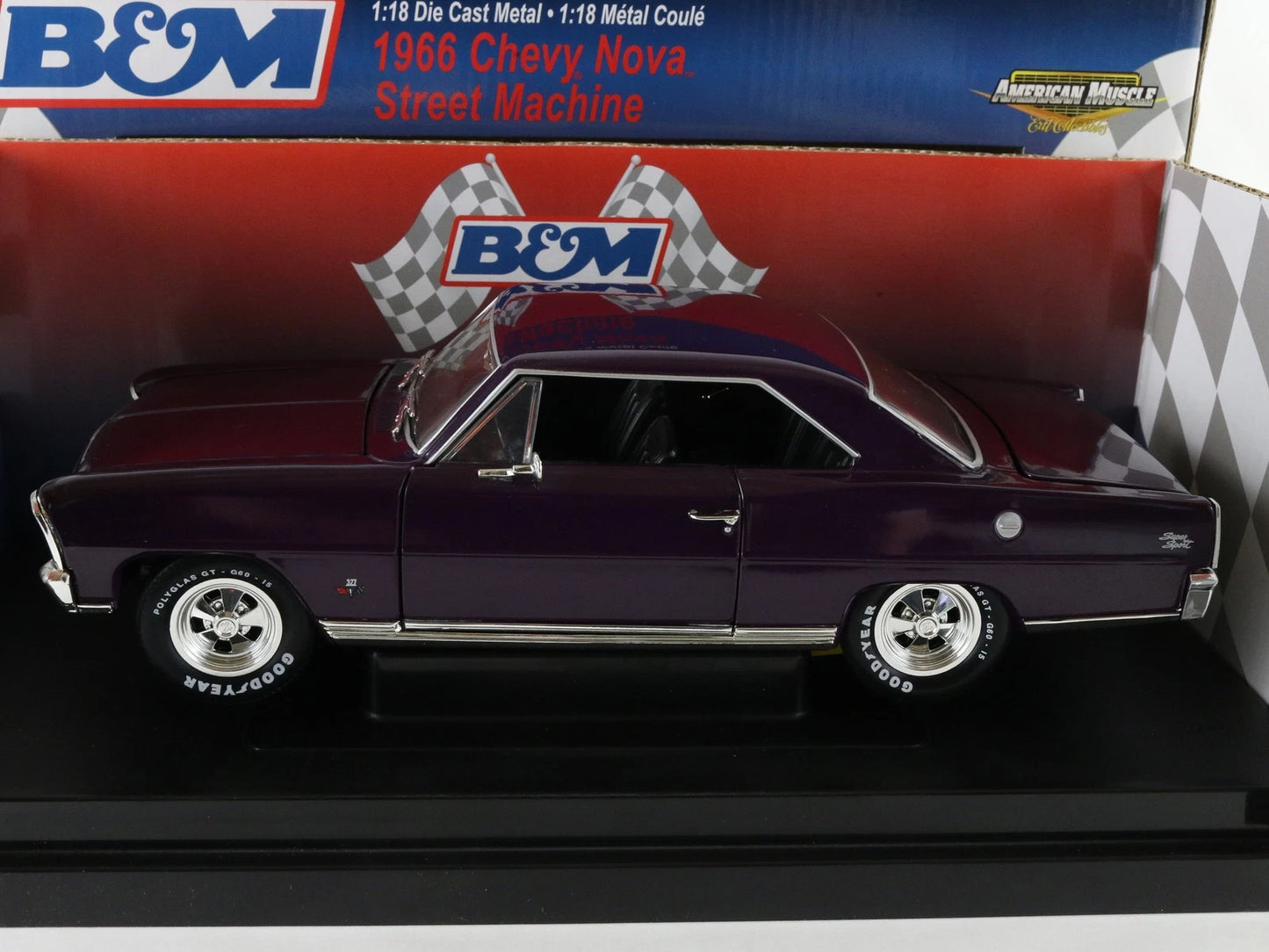 1966 Nova Street Machine Purple B&M American Muscle ERTL 1:18 1 Of 5000 37102