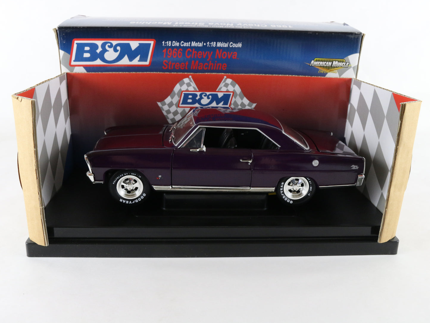1966 Nova Street Machine Purple B&M American Muscle ERTL 1:18 1 Of 5000 37102