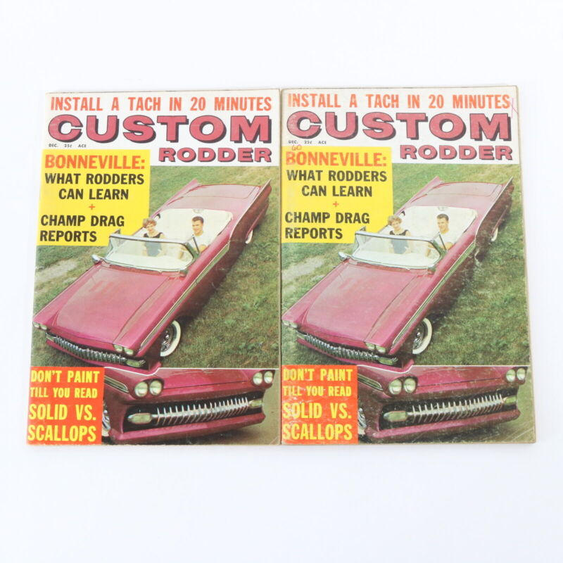 Lot Of 5 Custom Rodder November & December 1960 Vintage Car Magazines