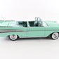 1957 Chevrolet Bel Air Surf Green Convertible Danbury Mint 1:24 Model Car