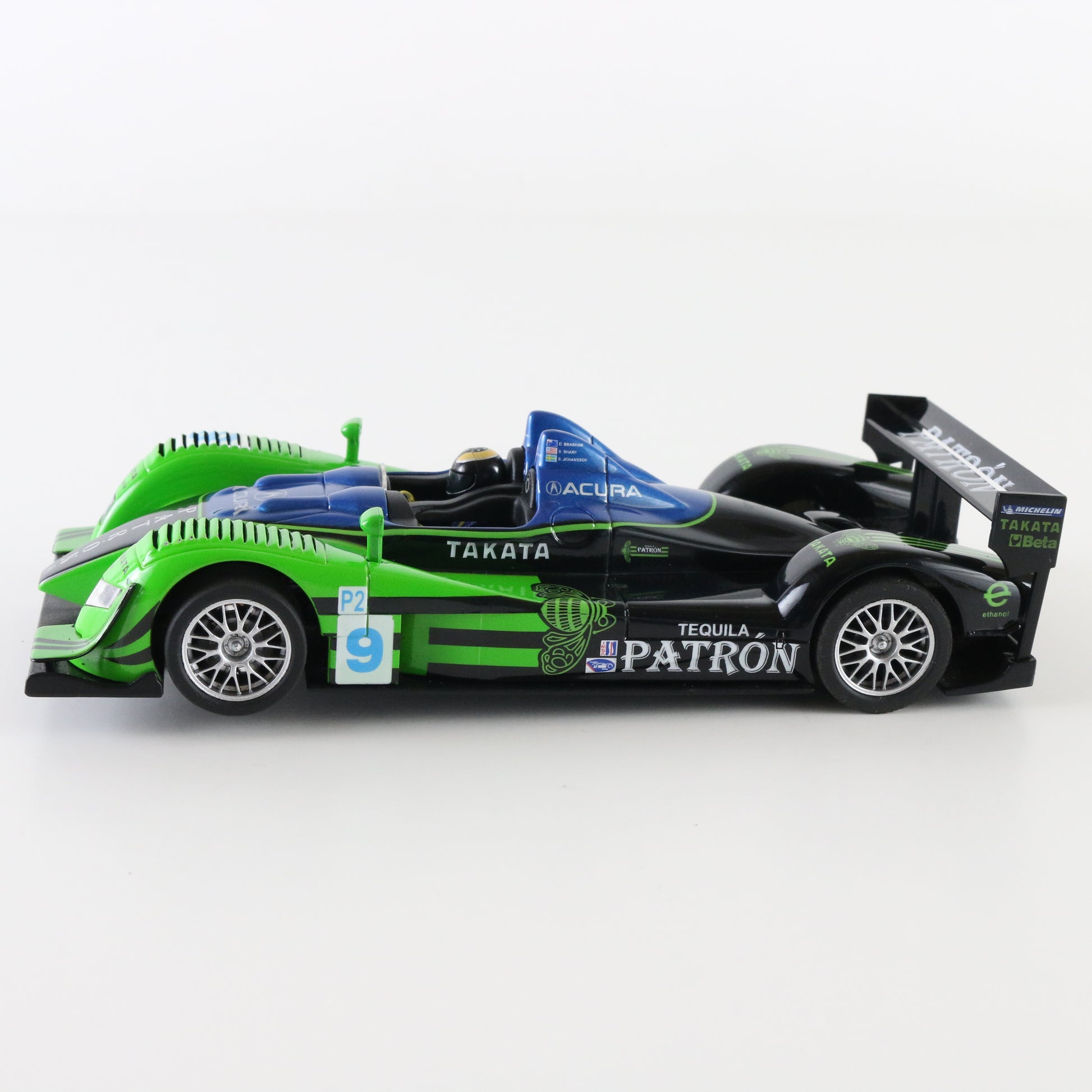 Ninco Acura LMP ARX 01 #9 Patron Takata green black 1:32 slot car