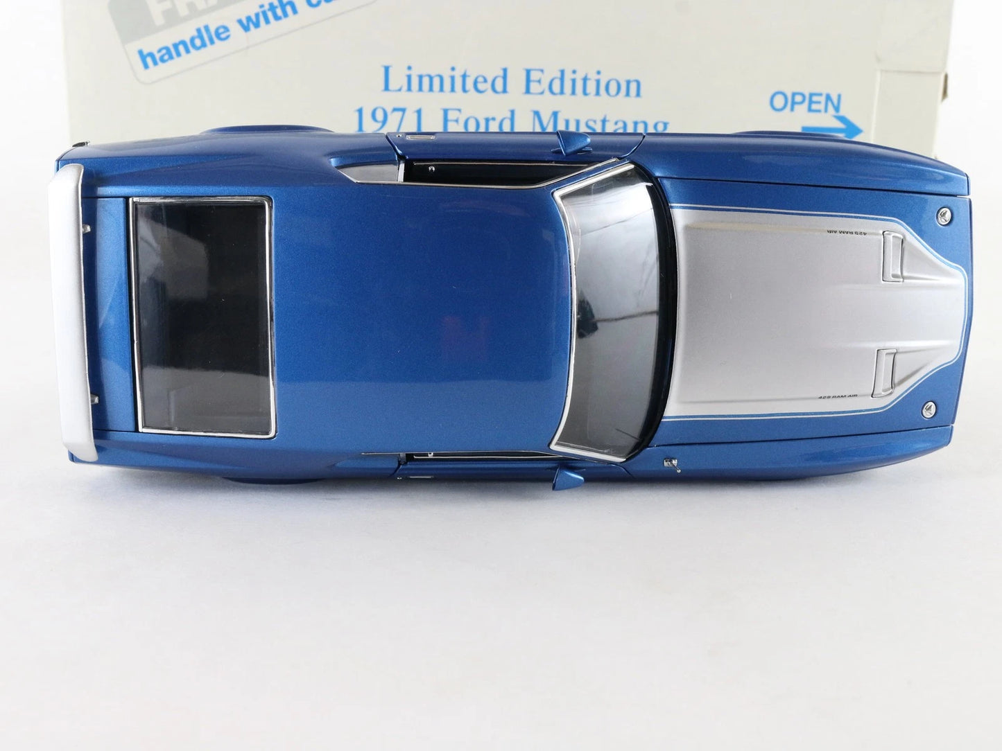 1971 Ford Mustang Fastback Mach 1 Blue #1163/5000 Danbury 1:24 Diecast Model