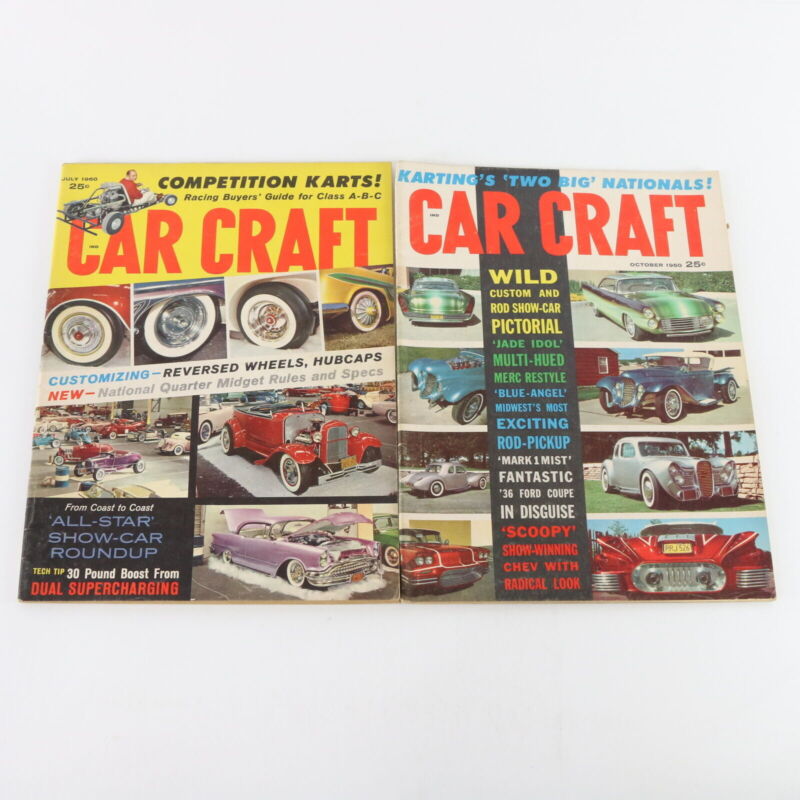 Lot Of 5 Car Craft Karts Karting October & July 1960 Vintage Car Magazines