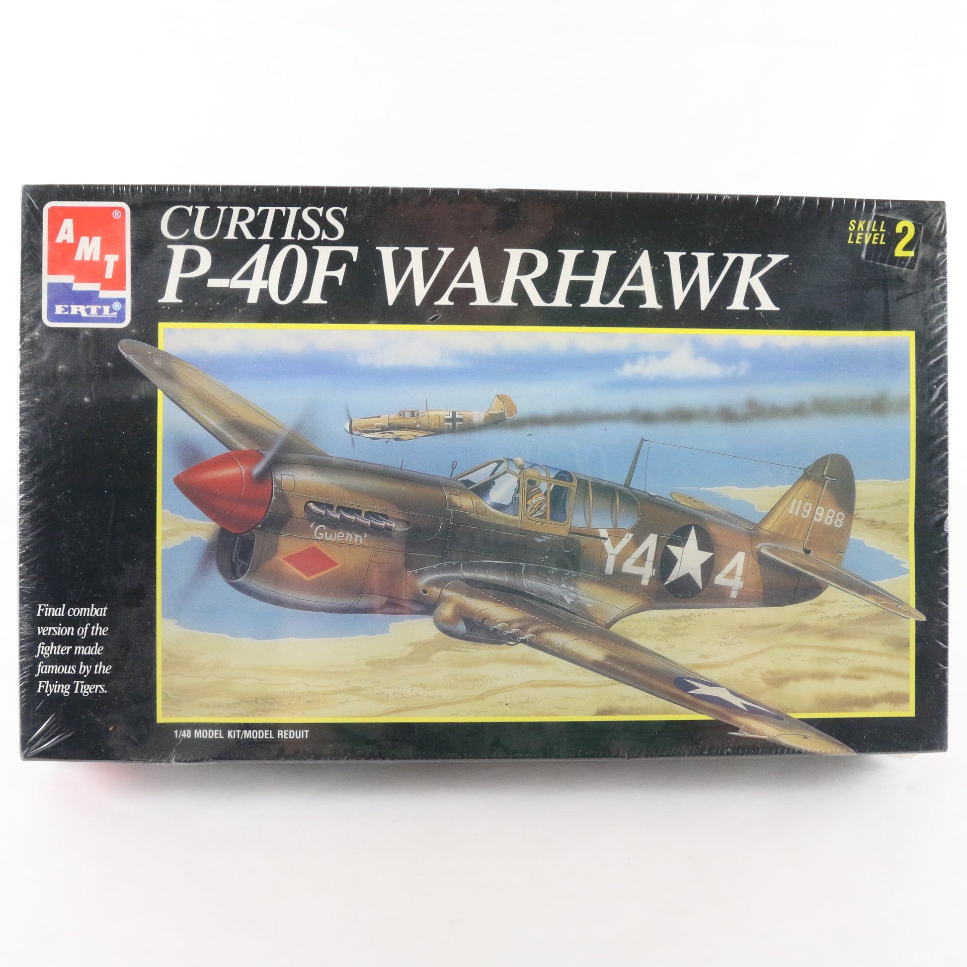 Curtiss P-40F Warhawk Fighter Plane AMT ERTL 1:48 Sealed Model Kit 8795