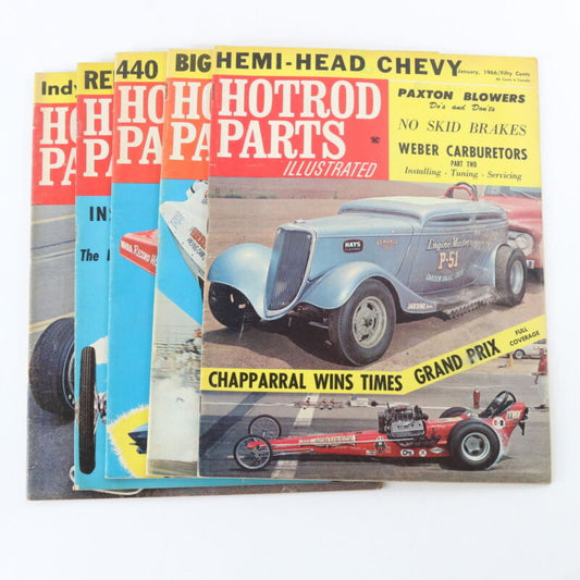 Lot Of 5 Hotrod Parts Illustrated Jan Feb Mar Apr June 1966 Car Magazines