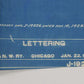 Chicago & North Western C&NW Lettering Train Blueprint J-19226c Jan 22 1930 48"