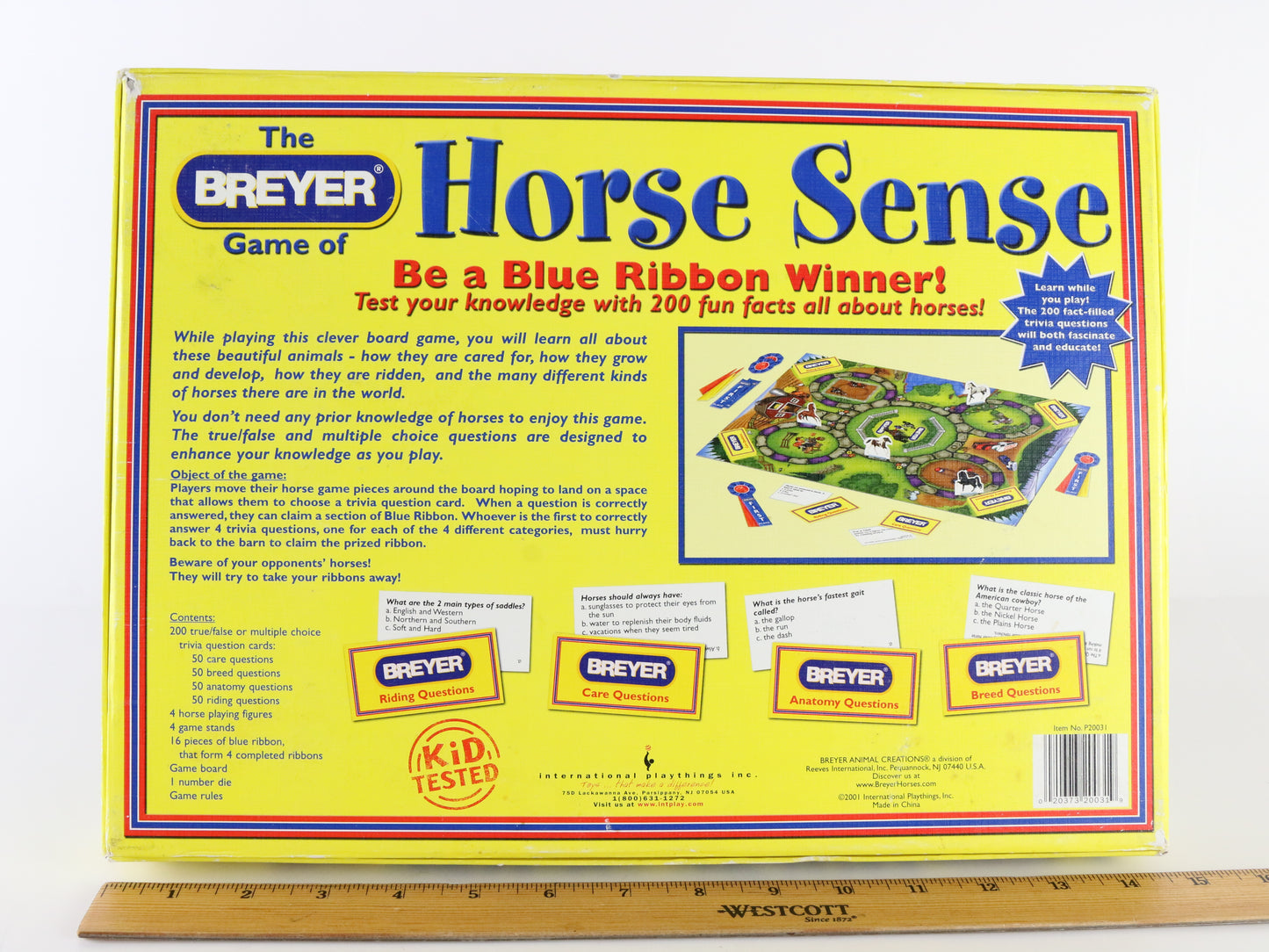 Breyer Game Of Horse Sense Fun Facts Board Game International Playthings P20031